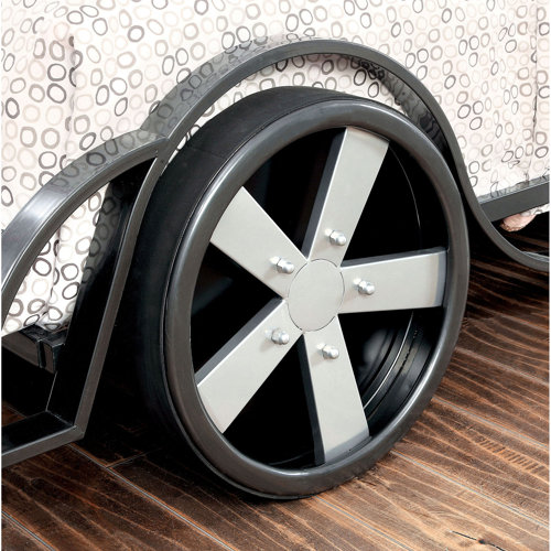 Zoomie Kids Bromborough Metal Cars Bed with Bookcase by Zoomie Kids & Reviews Wayfair